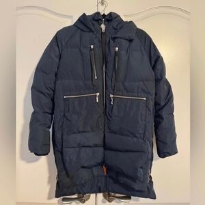 OROLAY navy blue thickened down jacket